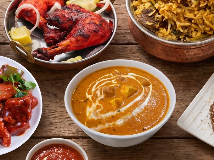 A vibrant spread of Chettinad and Indian dishes at Rockfort Authentic Chettinadu and Indian Cuisine restaurant in Ranchlands, Calgary
