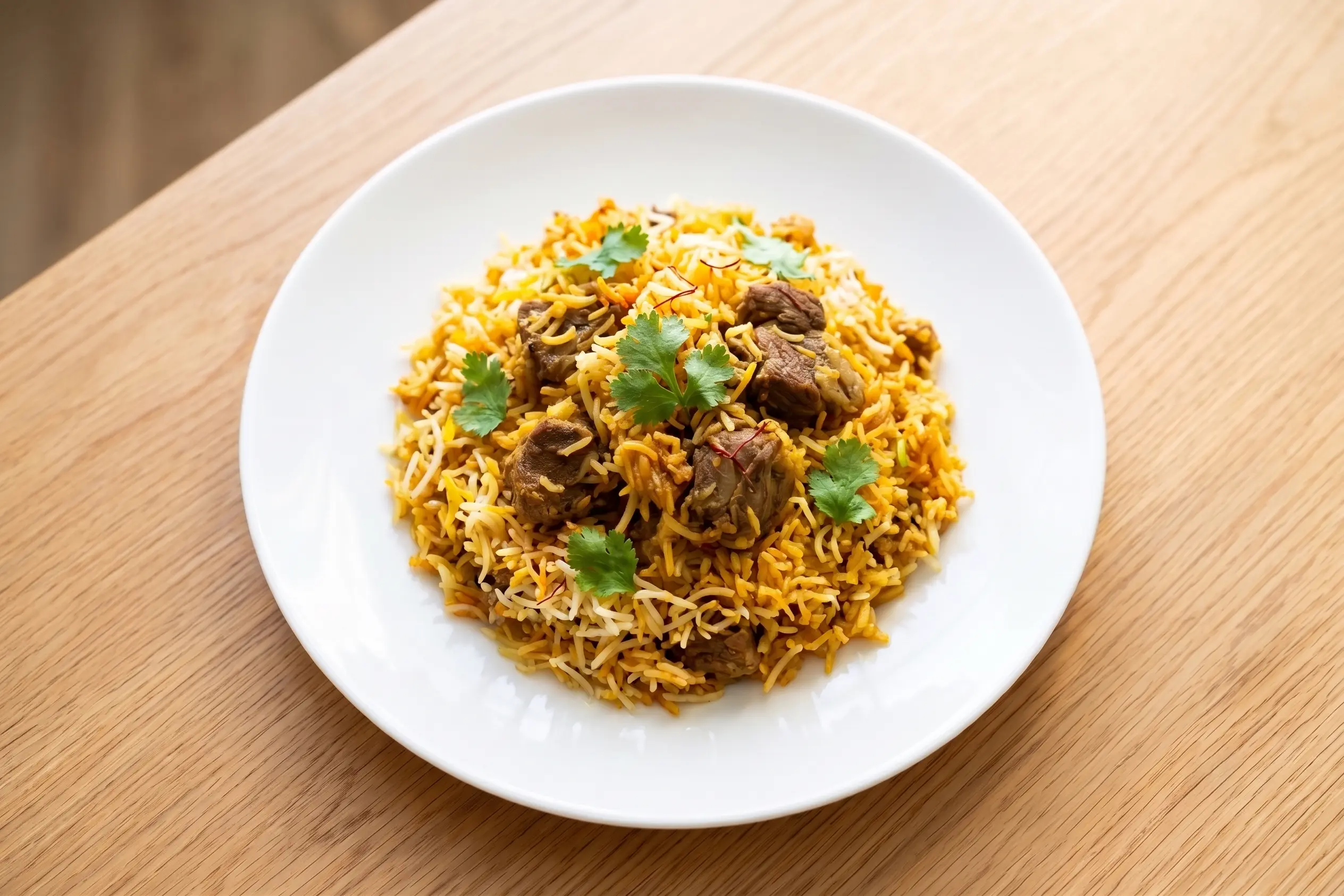 Goat Biryani at Rockfort Authentic Chettinadu and Indian Cuisine in Ranchlands, Calgary, AB